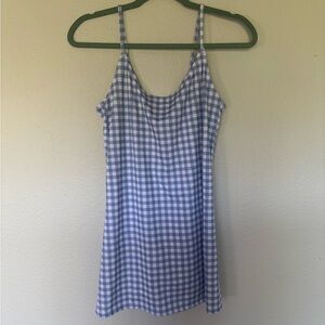 Onzie Blue Gingham Mini Dress